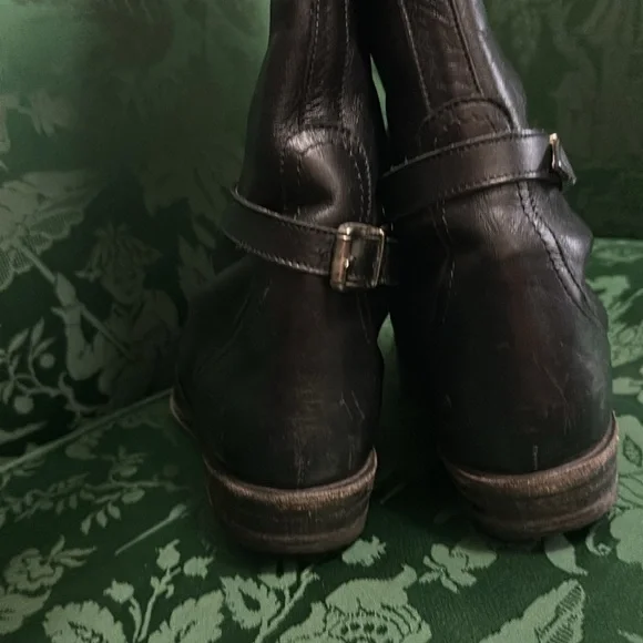 Frye Black Dorado Pull-On Riding Boots Size 8 - Picture 5 of 6